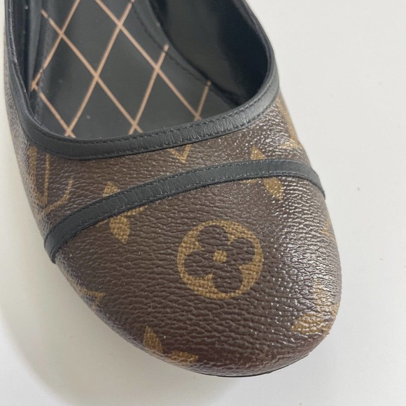 Louis Vuitton Womens 39 Monogram Revival Ballet Flat Ballerina Slip On AUTHENTIC - Picture 9 of 16